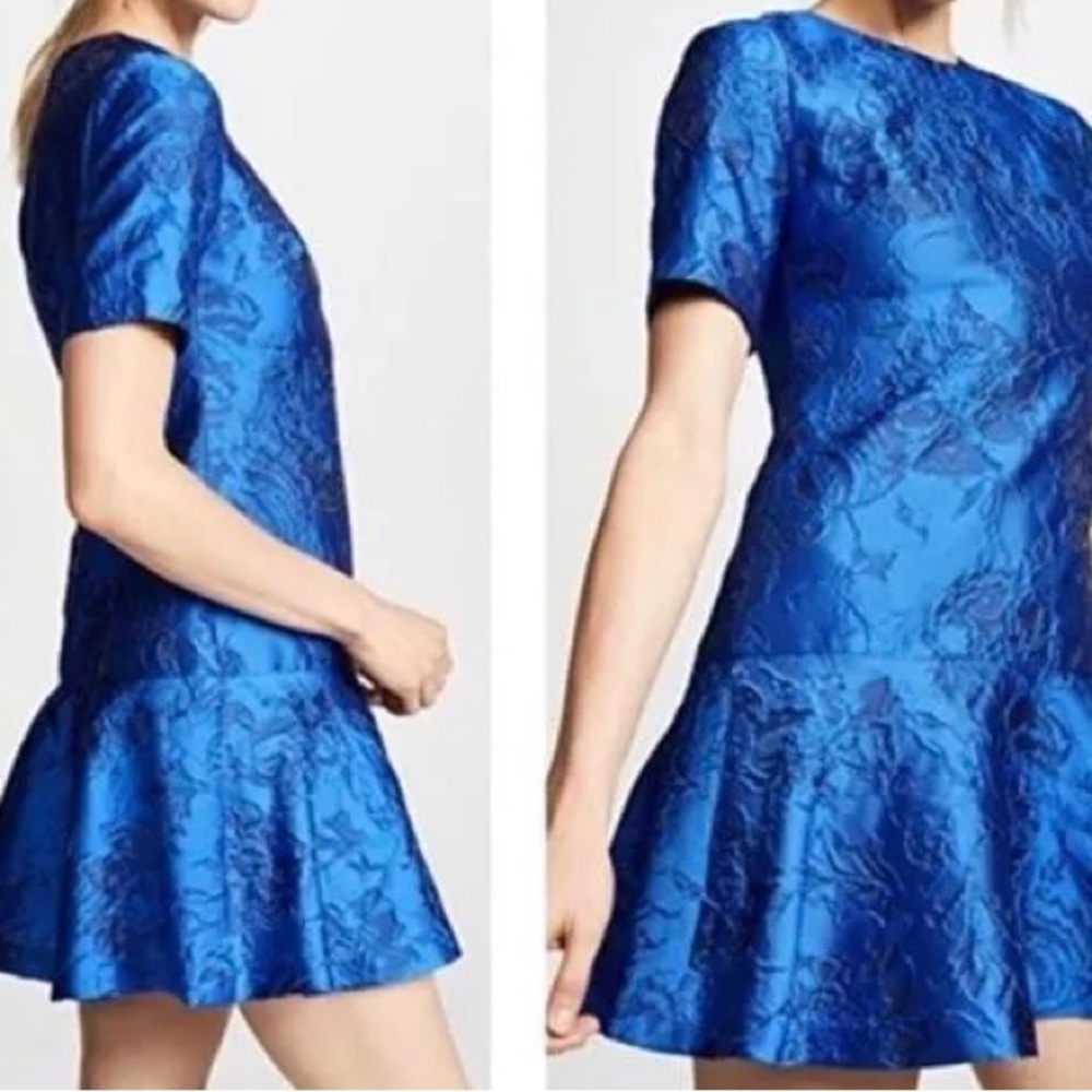 Alice & Olivia Color Palace Blue Ruffle Hem N.W.T.Dress Size 2 Retails‎ $ 295.00 - Picture 6 of 13